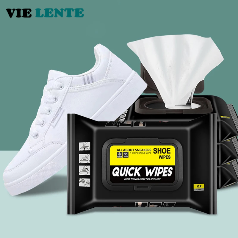 Sneaker Care Clean - 12Pcs/30Pcs Disposable Shoes Clean Wipes Portable