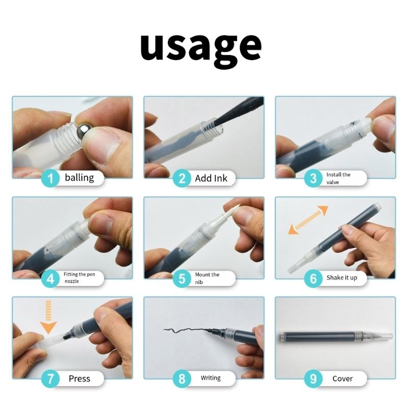 Midsole Marker Paint - W89C 6Pcs Refillable Empty Brush Pen