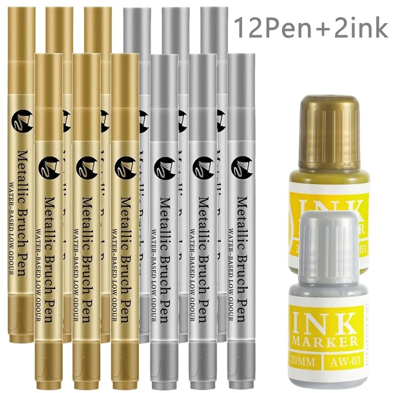 Midsole Marker Paint - 1/10/24Pcs Refillable Metallic Paint Marker Pens