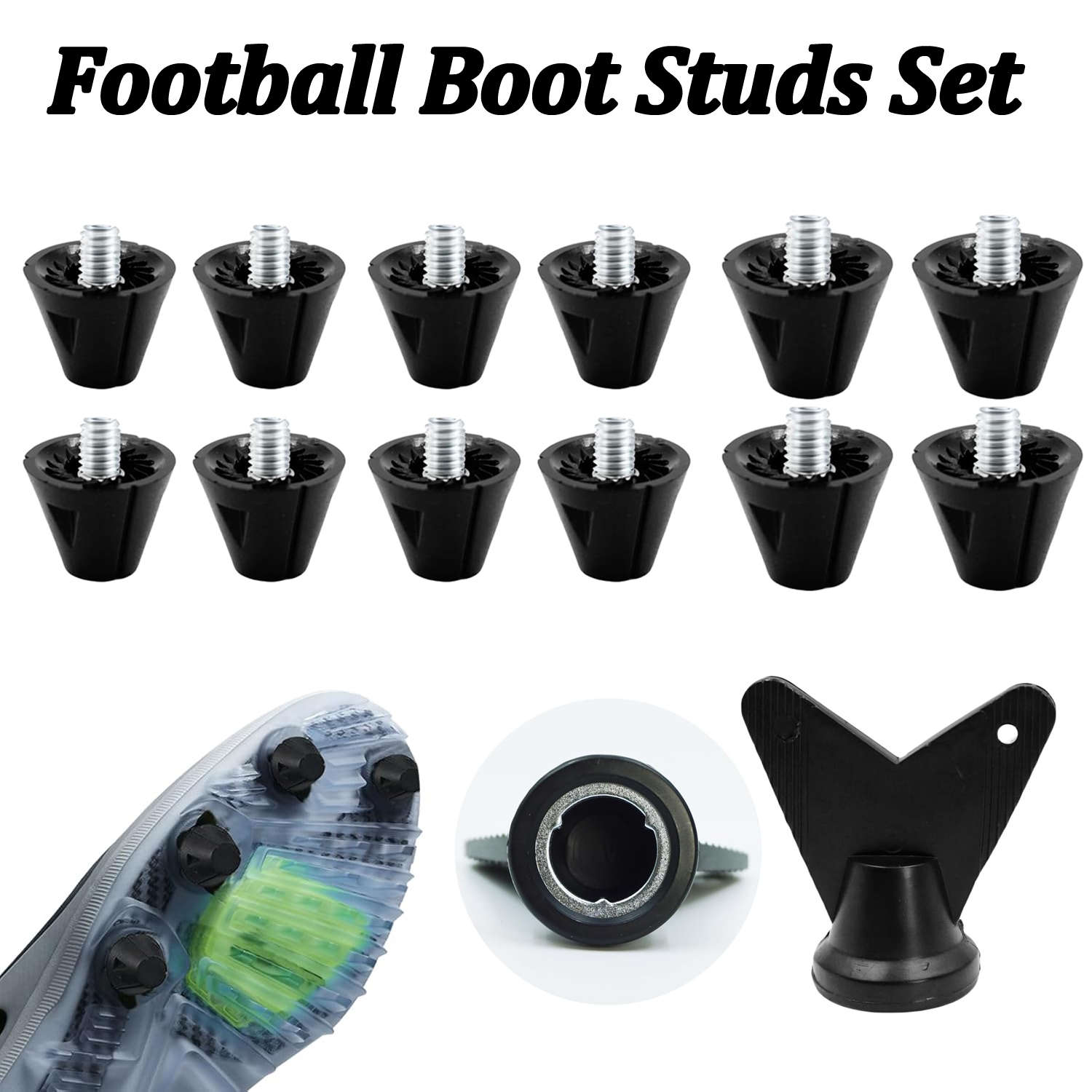 4/12PCS Football Boot Studs Re - Sneaker Care Set recension och pris